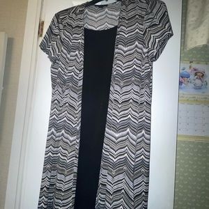 Womens casual dress with attached cardigan